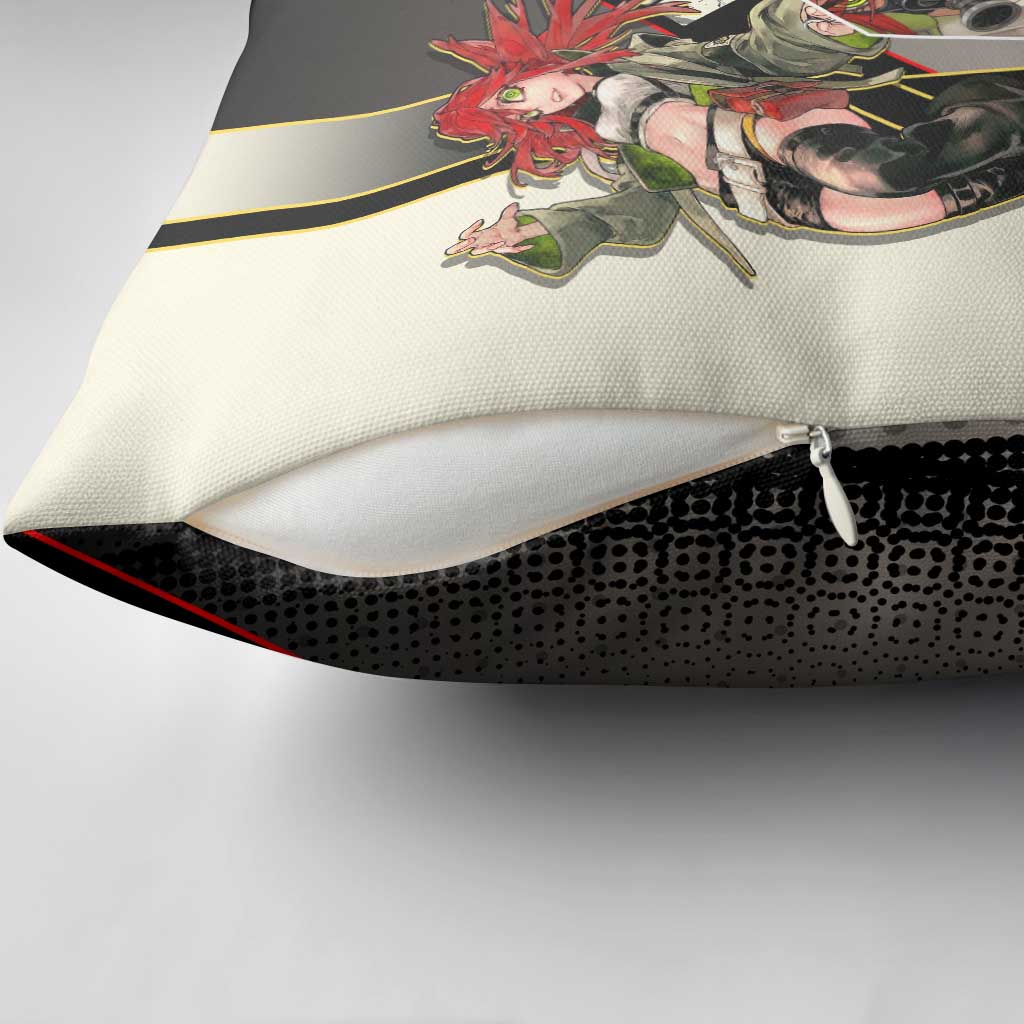 Riyo Blade Dancer Pillow Cover Grunge Manga Illustration Style