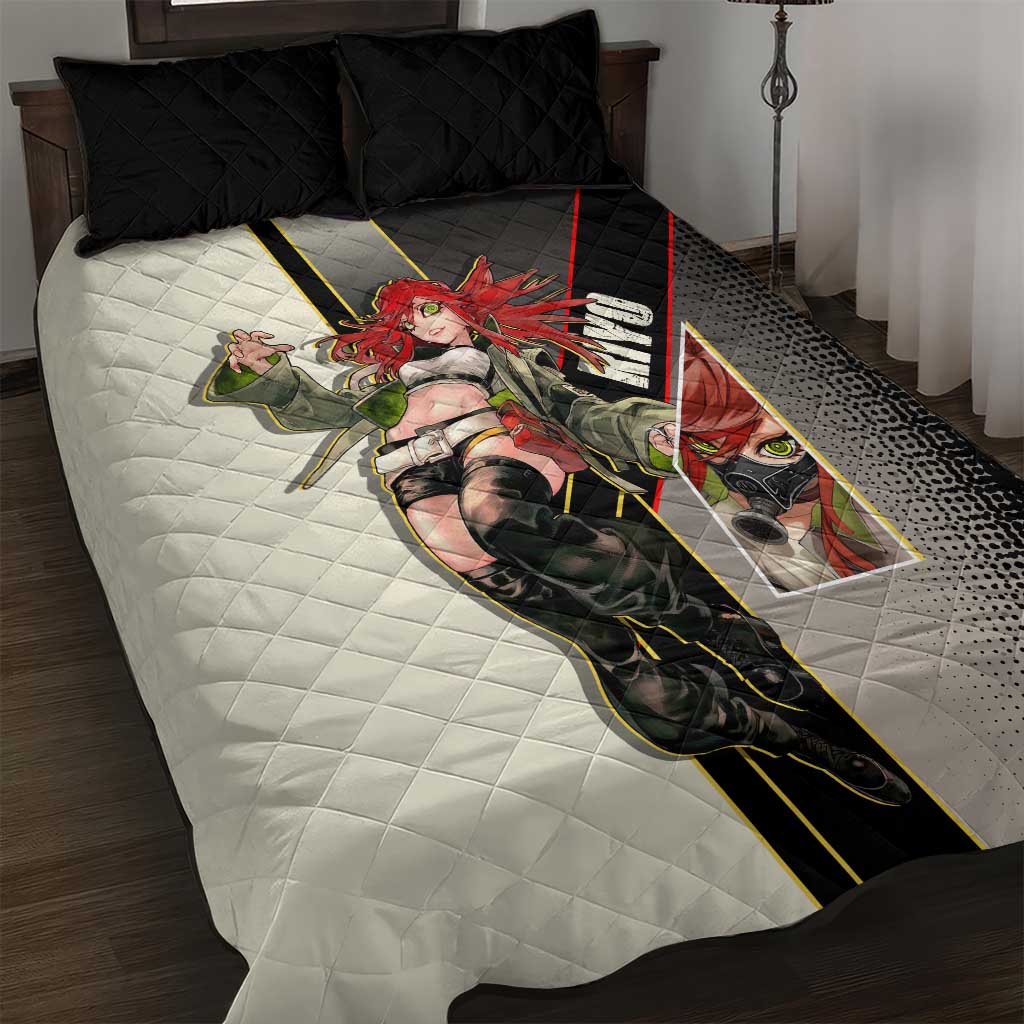 Riyo Blade Dancer Quilt Bed Set Grunge Manga Illustration Style