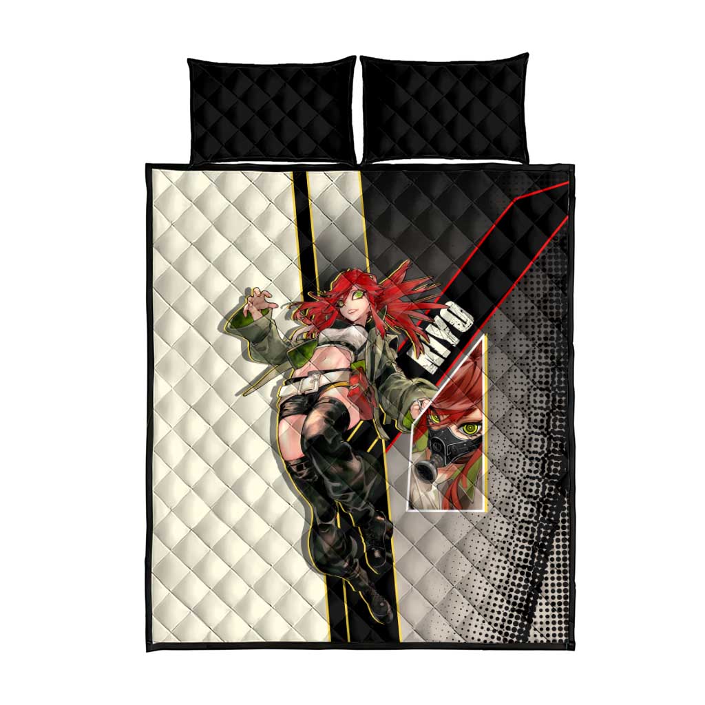 Riyo Blade Dancer Quilt Bed Set Grunge Manga Illustration Style