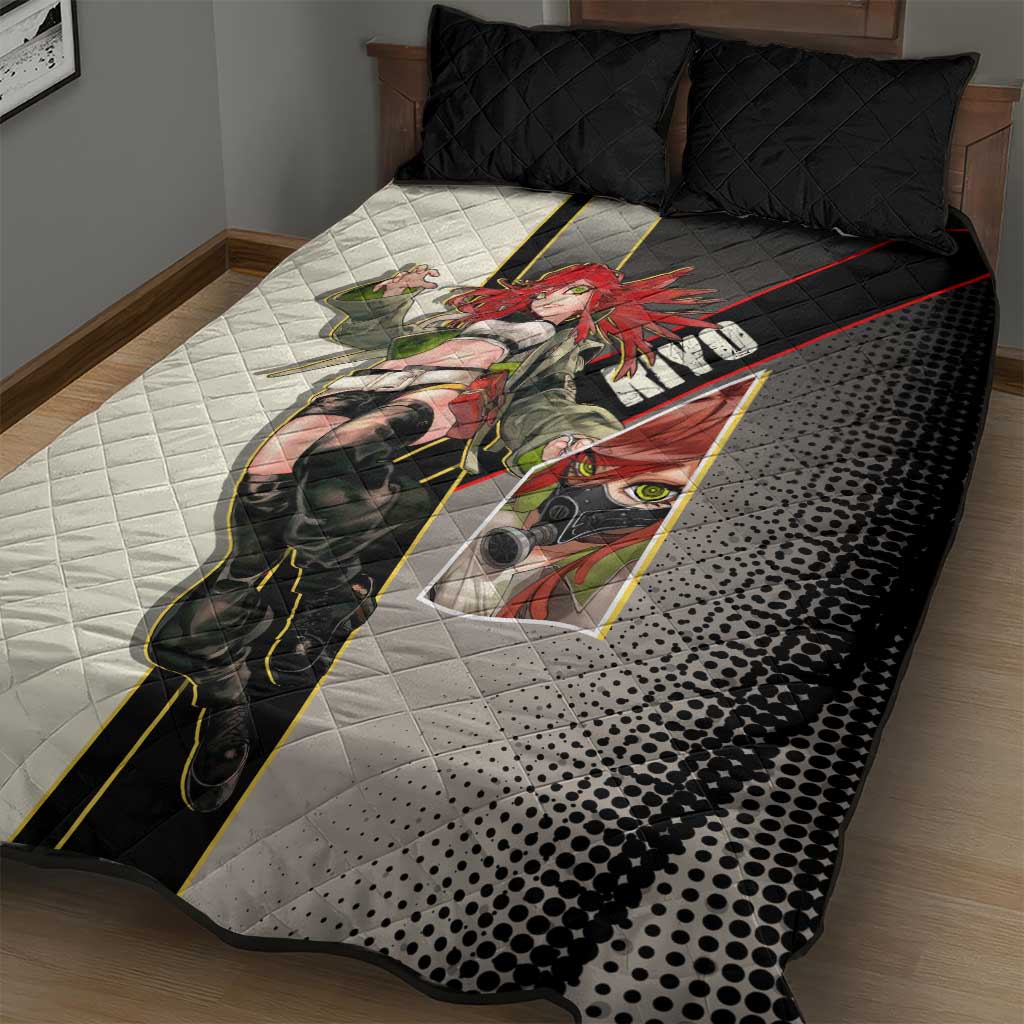 Riyo Blade Dancer Quilt Bed Set Grunge Manga Illustration Style