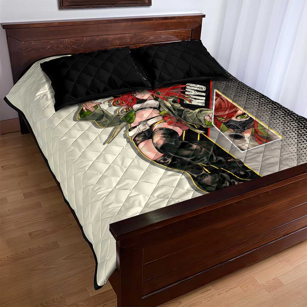 Riyo Blade Dancer Quilt Bed Set Grunge Manga Illustration Style