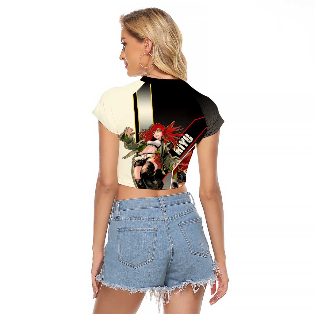 Riyo Blade Dancer Raglan Cropped T Shirt Grunge Manga Illustration Style
