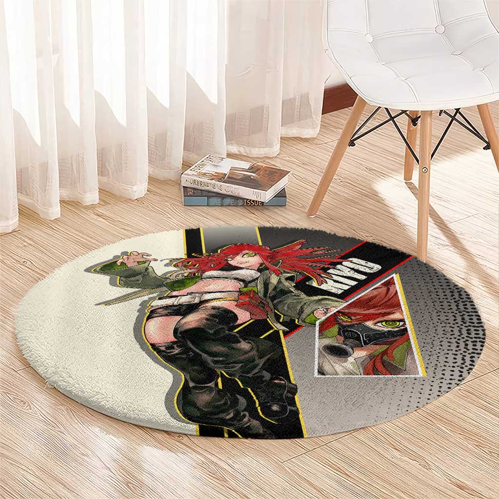Riyo Blade Dancer Round Carpet Grunge Manga Illustration Style