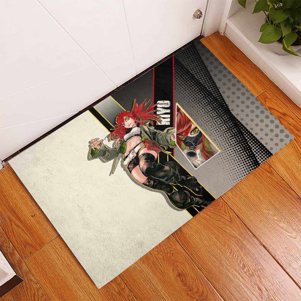Riyo Blade Dancer Rubber Doormat Grunge Manga Illustration Style