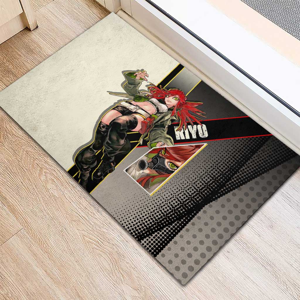 Riyo Blade Dancer Rubber Doormat Grunge Manga Illustration Style