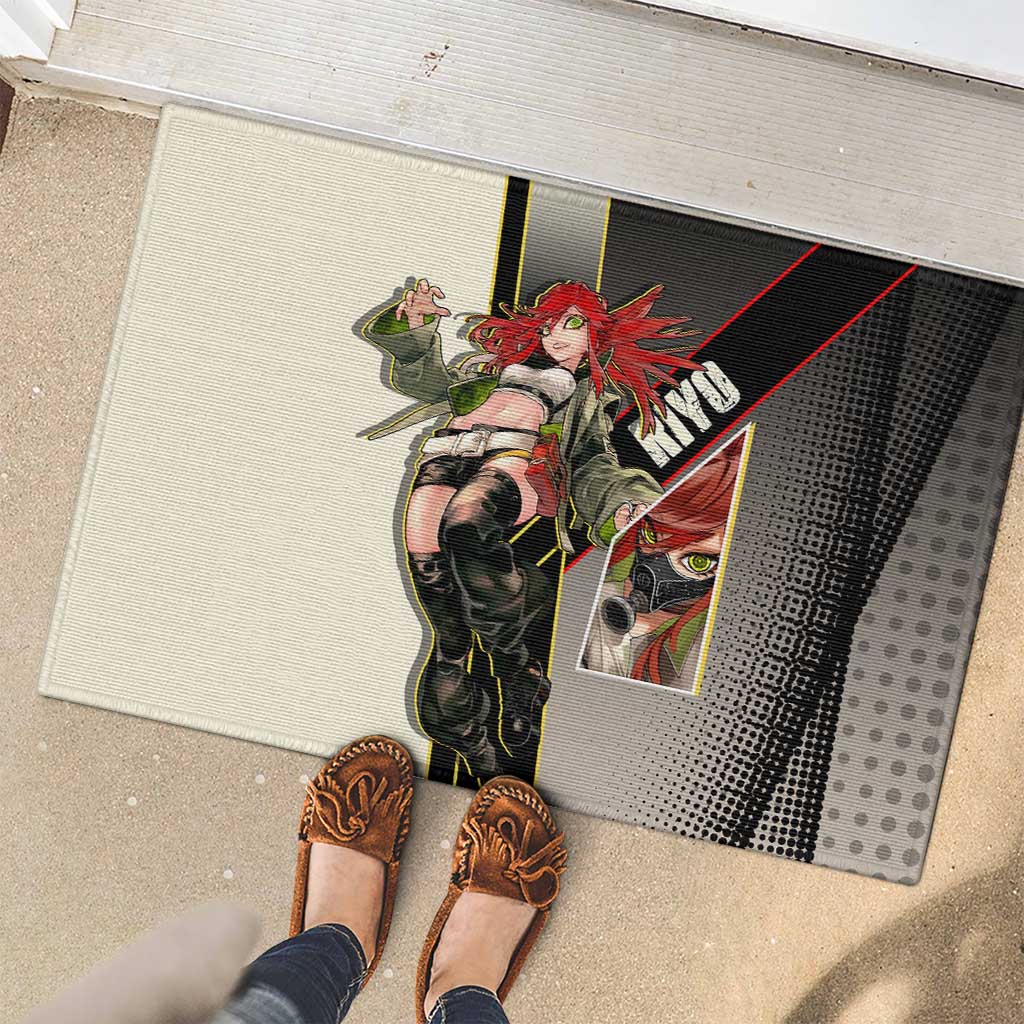 Riyo Blade Dancer Rubber Doormat Grunge Manga Illustration Style
