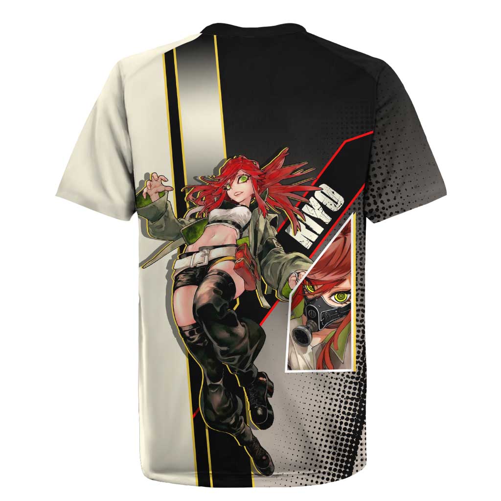 Riyo Blade Dancer Rugby Jersey Grunge Manga Illustration Style