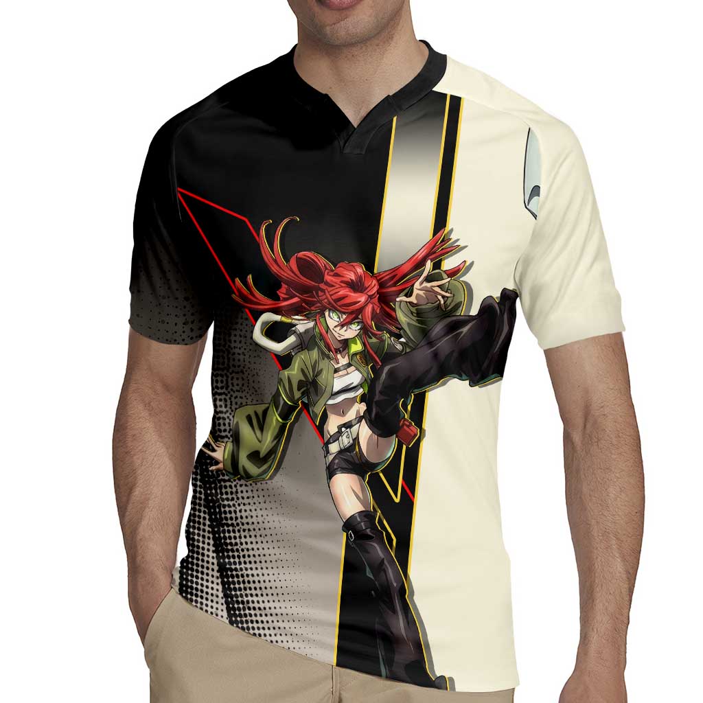 Riyo Blade Dancer Rugby Jersey Grunge Manga Illustration Style