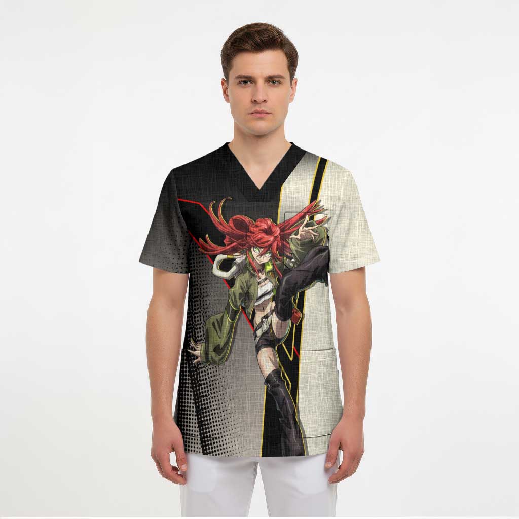 Riyo Blade Dancer Scrub Top Grunge Manga Illustration Style