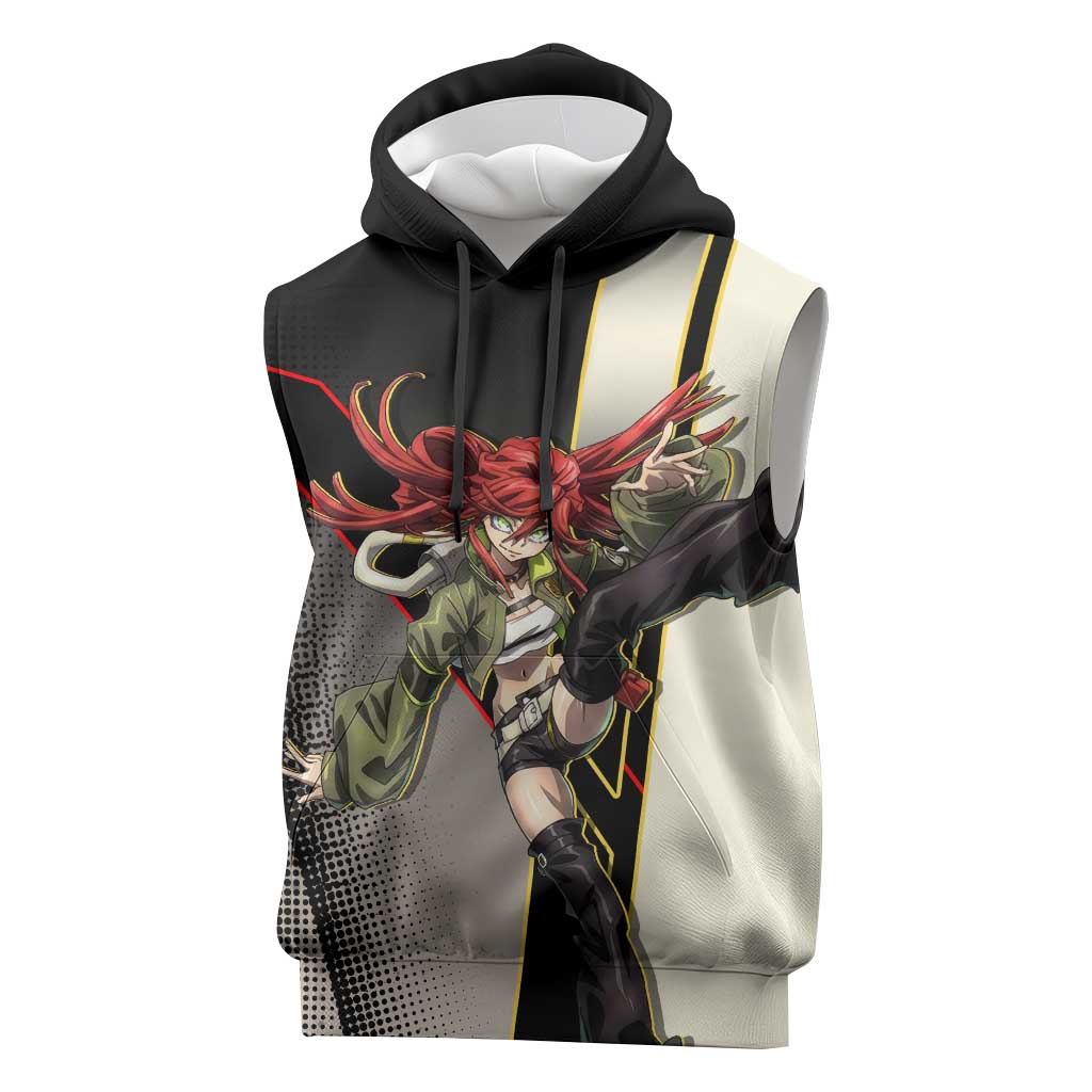 Riyo Blade Dancer Sleeveless Hoodie Grunge Manga Illustration Style