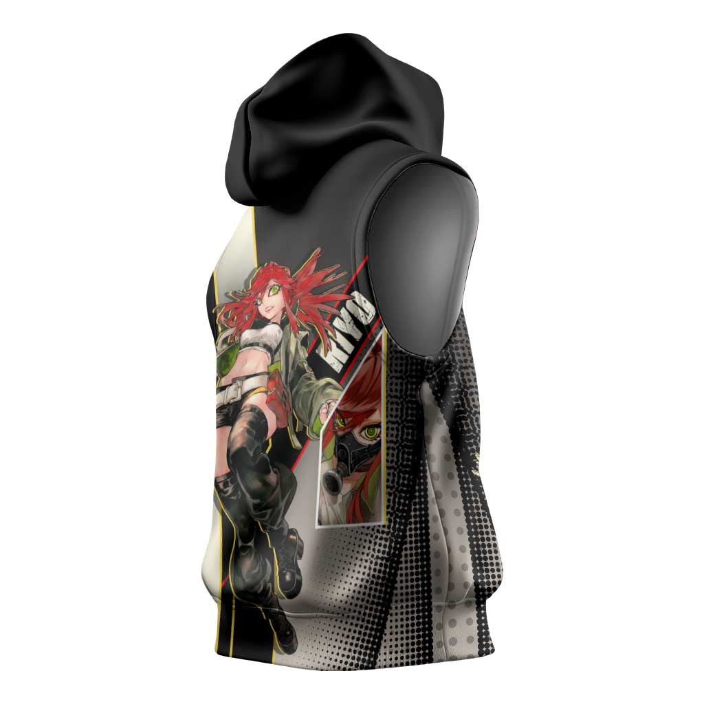 Riyo Blade Dancer Sleeveless Hoodie Grunge Manga Illustration Style