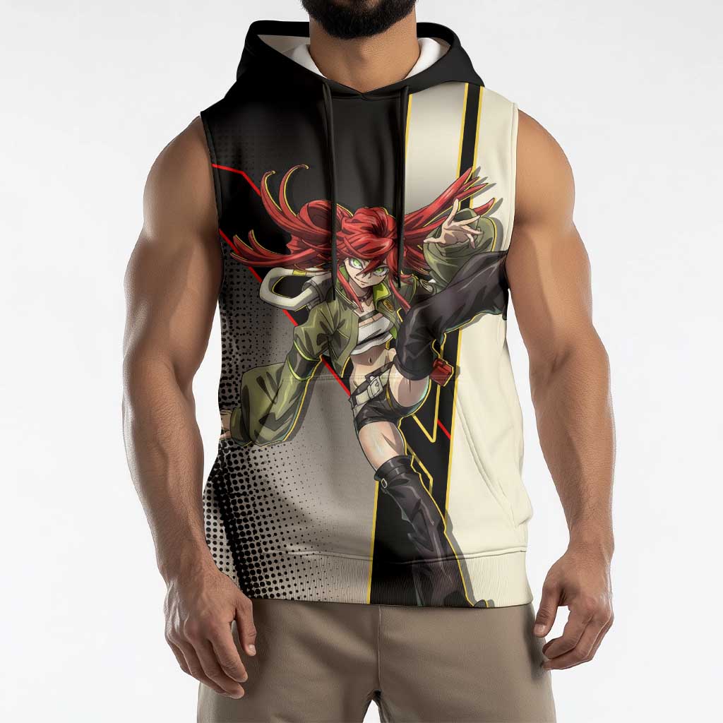Riyo Blade Dancer Sleeveless Hoodie Grunge Manga Illustration Style