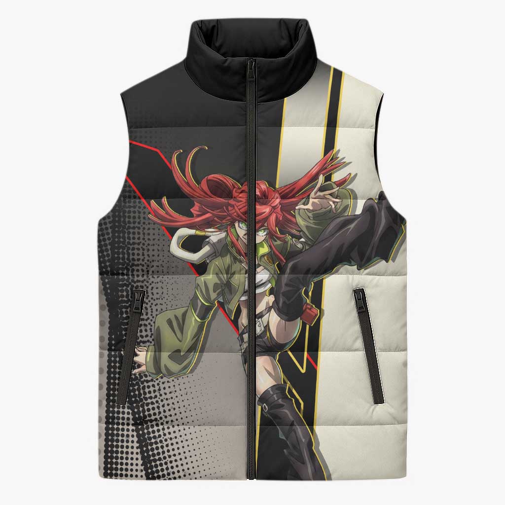 Riyo Blade Dancer Sleeveless Puffer Jacket Grunge Manga Illustration Style