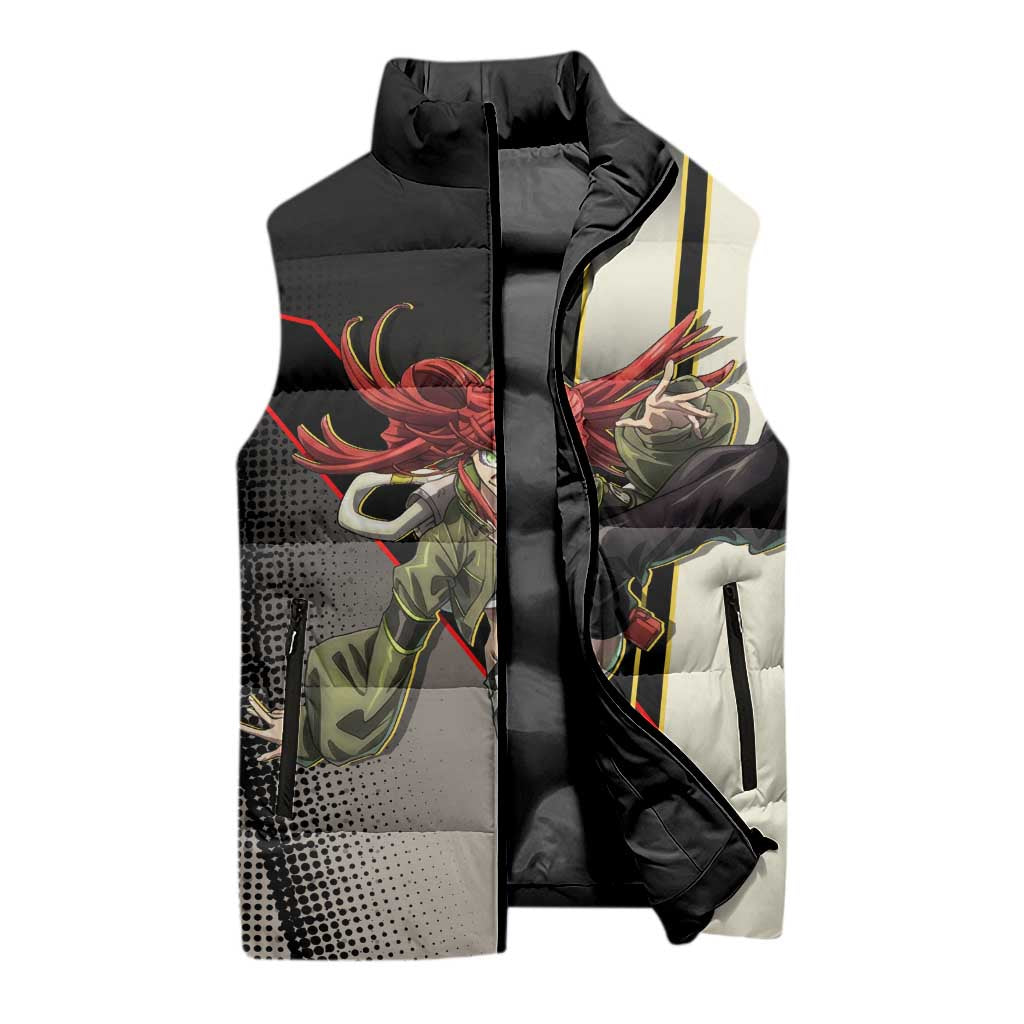 Riyo Blade Dancer Sleeveless Puffer Jacket Grunge Manga Illustration Style
