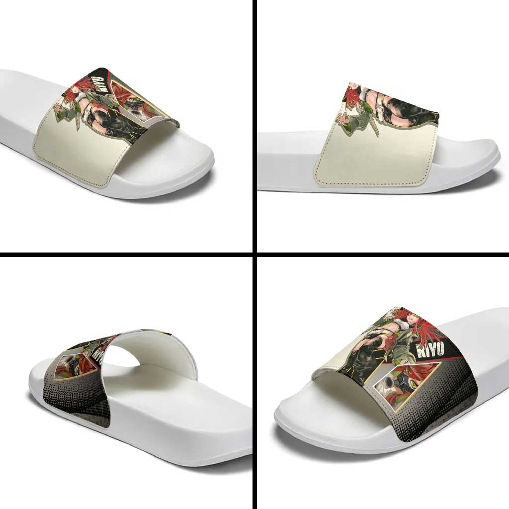 Riyo Blade Dancer Slide Sandals Grunge Manga Illustration Style
