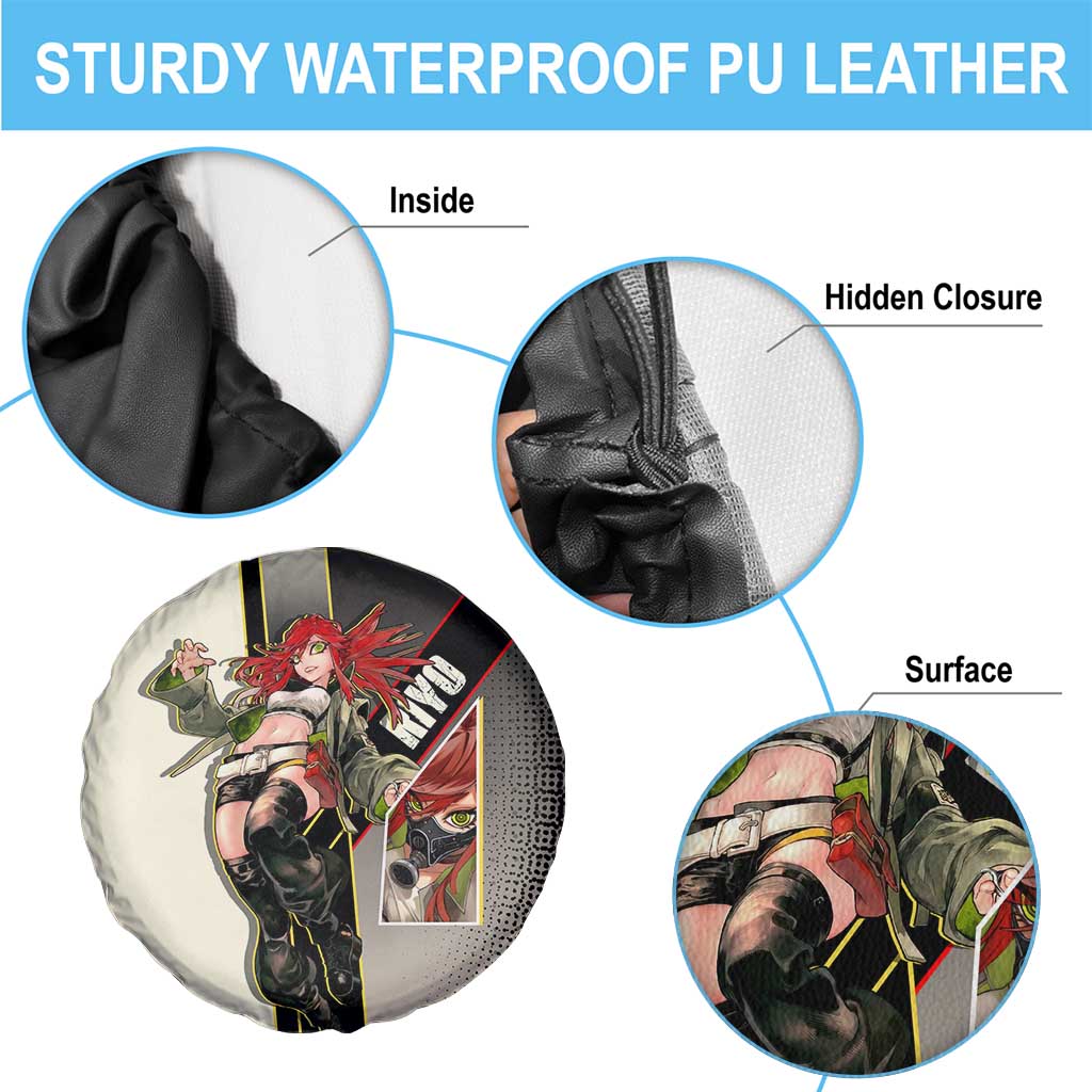 Riyo Blade Dancer Spare Tire Cover Grunge Manga Illustration Style