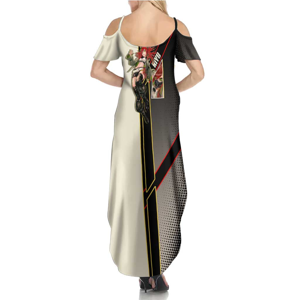 Riyo Blade Dancer Summer Maxi Dress Grunge Manga Illustration Style