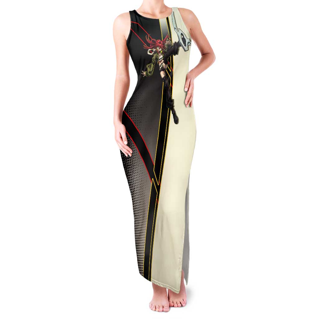 Riyo Blade Dancer Tank Maxi Dress Grunge Manga Illustration Style