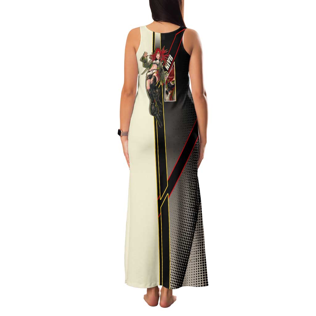 Riyo Blade Dancer Tank Maxi Dress Grunge Manga Illustration Style