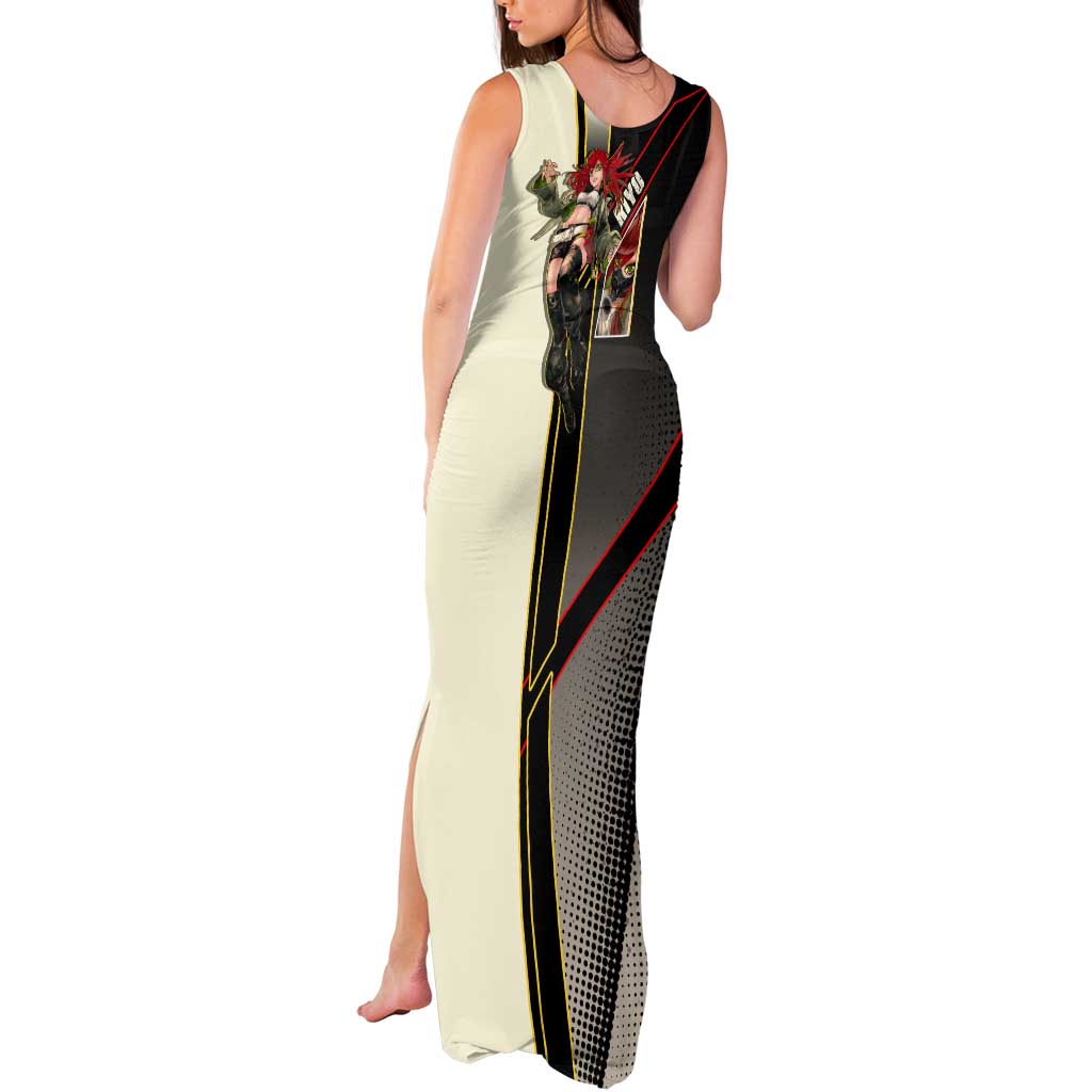 Riyo Blade Dancer Tank Maxi Dress Grunge Manga Illustration Style