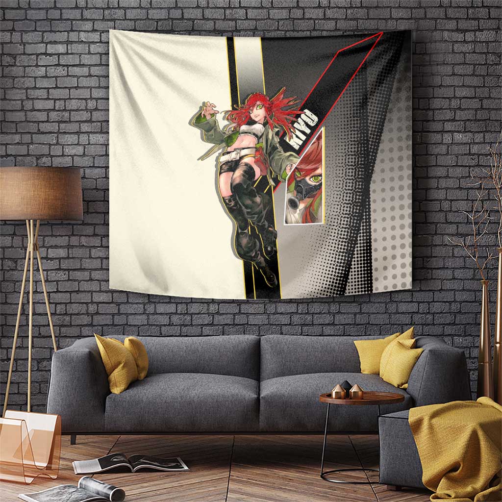 Riyo Blade Dancer Tapestry Grunge Manga Illustration Style