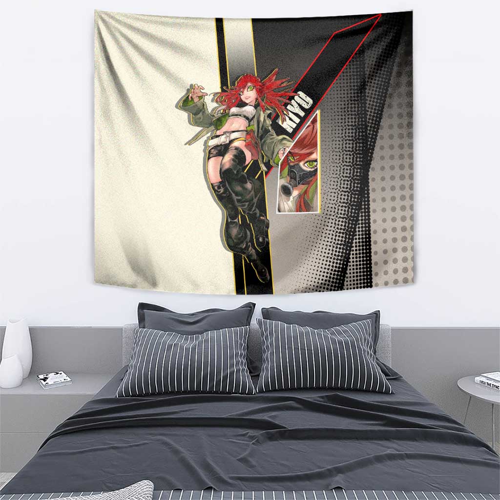 Riyo Blade Dancer Tapestry Grunge Manga Illustration Style