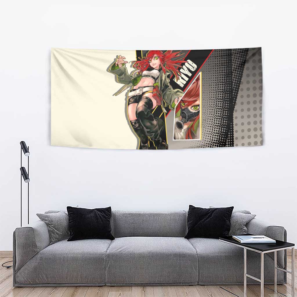 Riyo Blade Dancer Tapestry Grunge Manga Illustration Style
