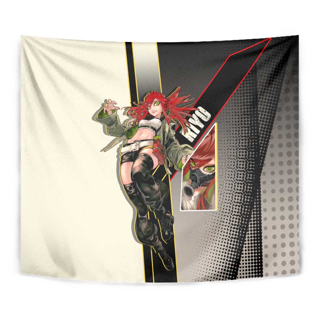 Riyo Blade Dancer Tapestry Grunge Manga Illustration Style
