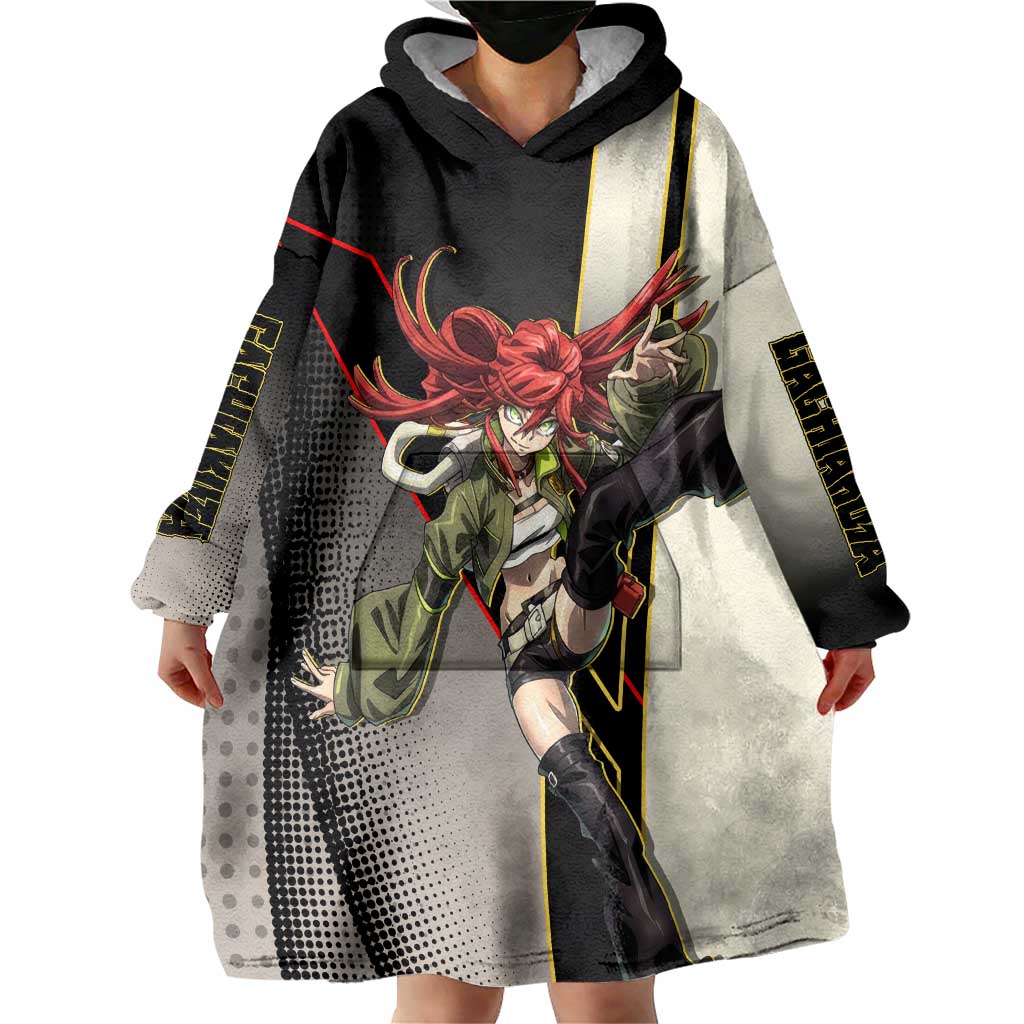Riyo Blade Dancer Wearable Blanket Hoodie Grunge Manga Illustration Style