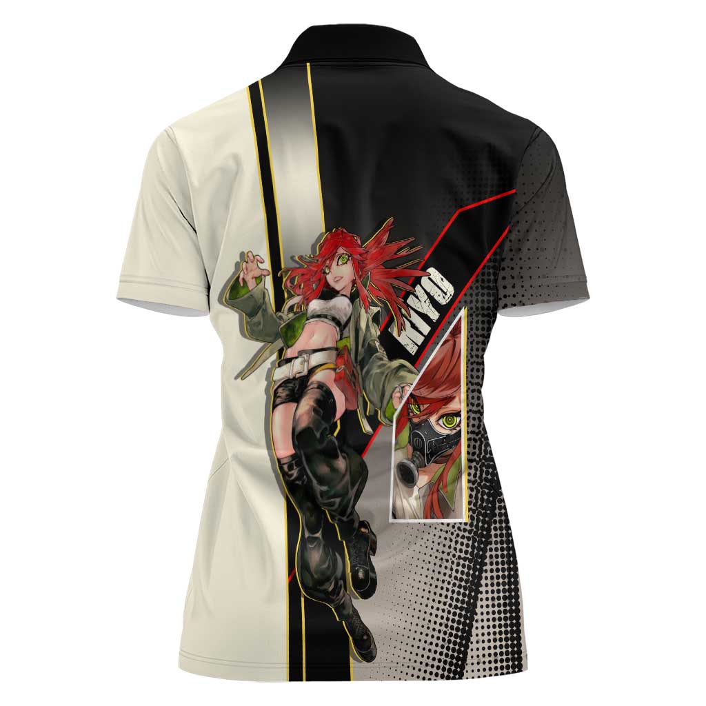 Riyo Blade Dancer Women Polo Shirt Grunge Manga Illustration Style