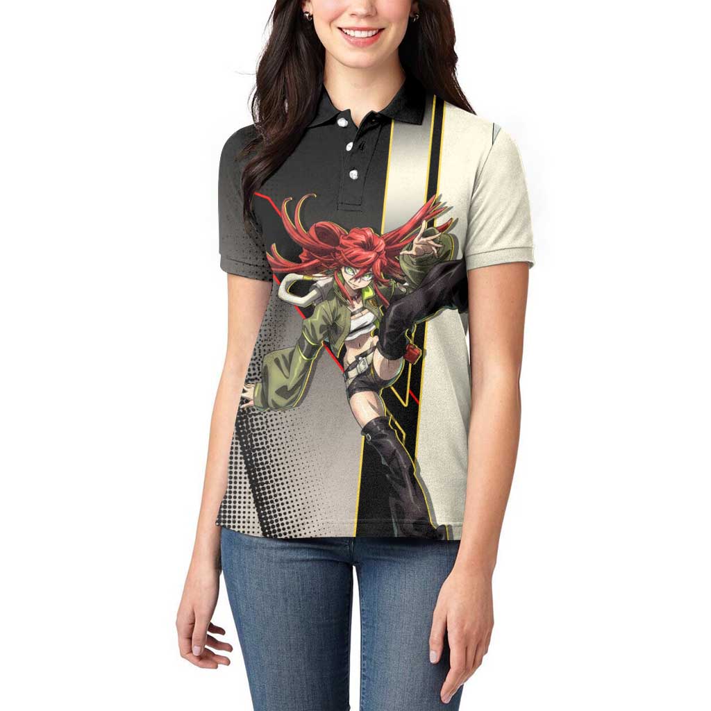 Riyo Blade Dancer Women Polo Shirt Grunge Manga Illustration Style