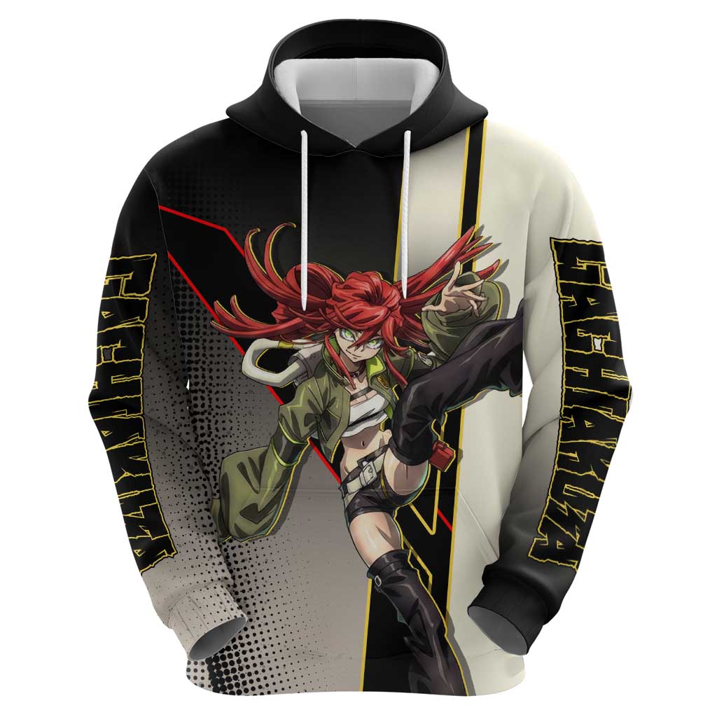 Riyo Blade Dancer Zip Hoodie Grunge Manga Illustration Style