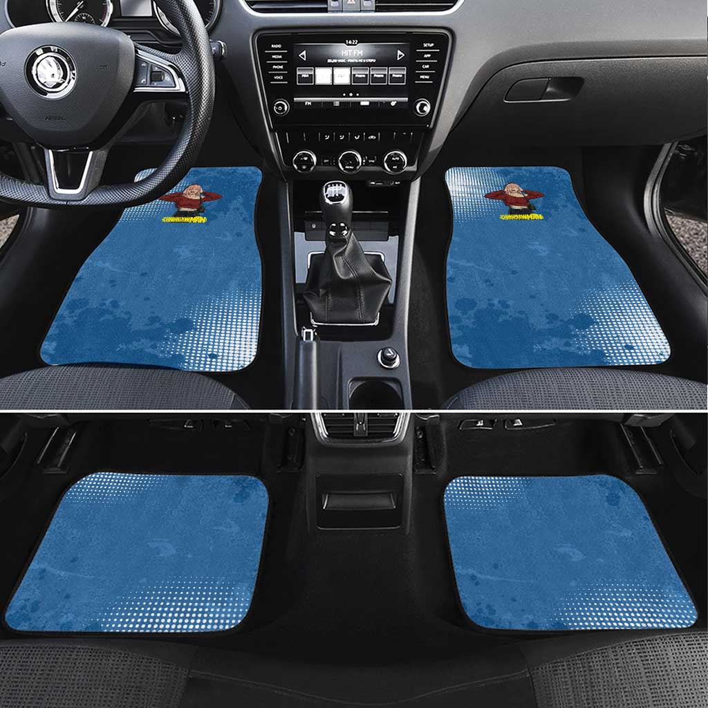 Power Chainsaw Man in Street Chic Car Mats Bold Blue Anime Aesthetic with Power