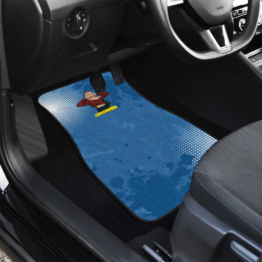 Power Chainsaw Man in Street Chic Car Mats Bold Blue Anime Aesthetic with Power