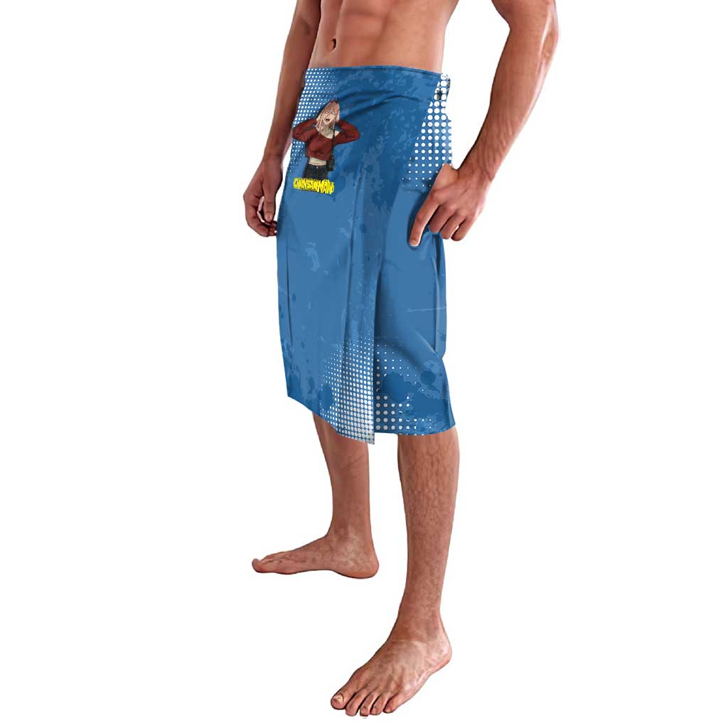 Power Chainsaw Man in Street Chic Lavalava Bold Blue Anime Aesthetic with Power