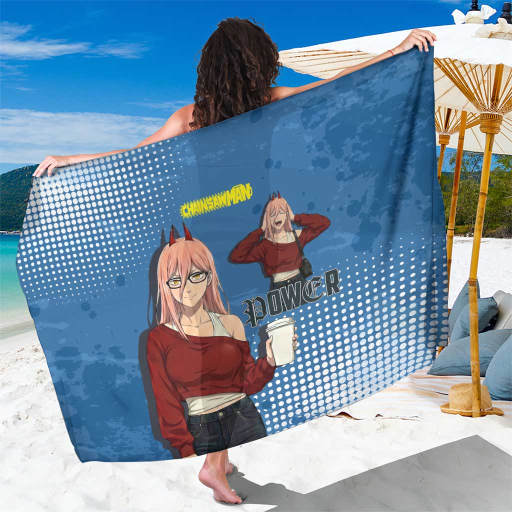 Power Chainsaw Man in Street Chic Sarong Bold Blue Anime Aesthetic with Power