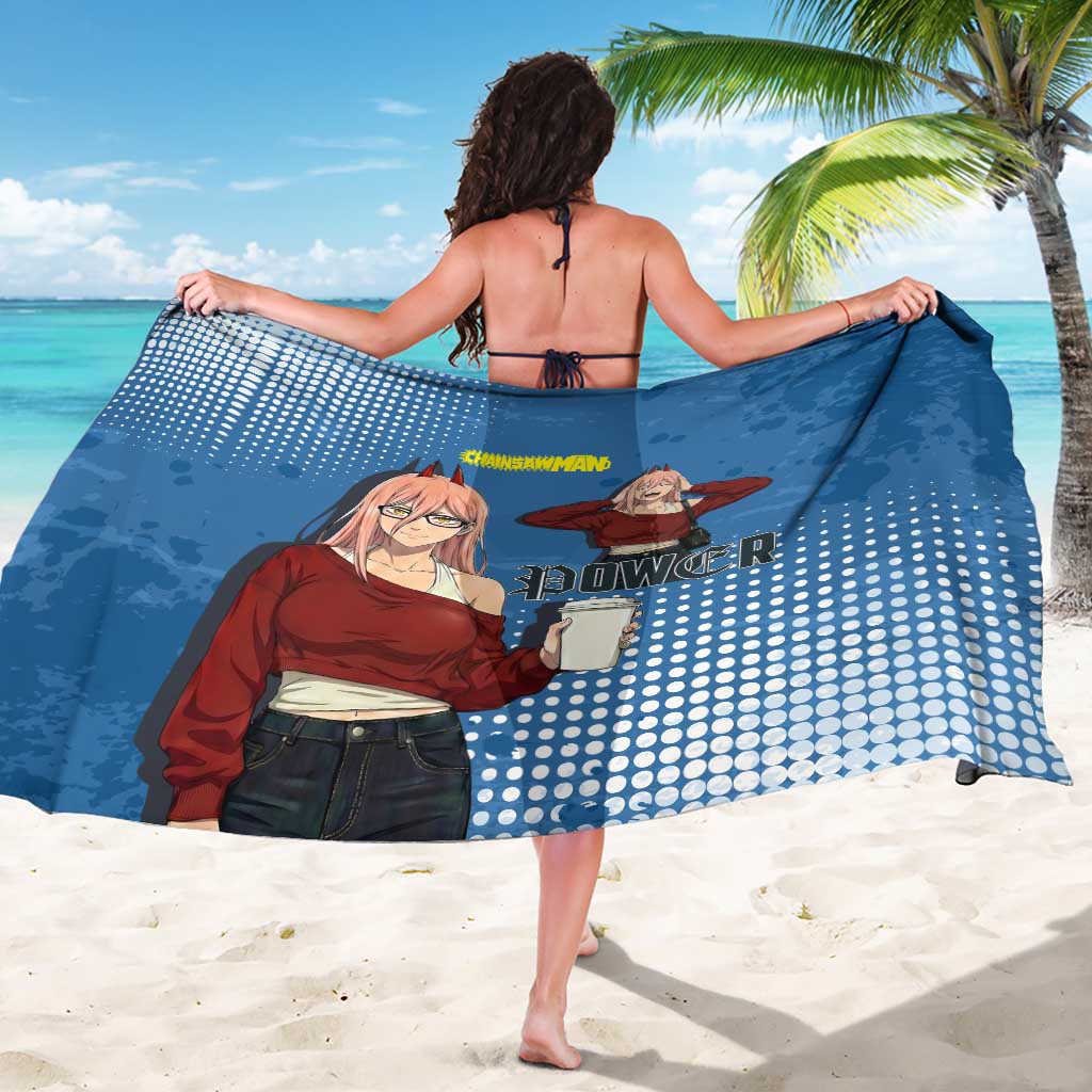 Power Chainsaw Man in Street Chic Sarong Bold Blue Anime Aesthetic with Power