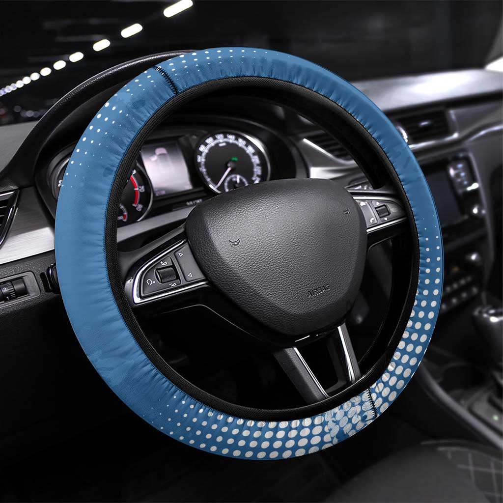 Power Chainsaw Man in Street Chic Steering Wheel Cover Bold Blue Anime Aesthetic with Power