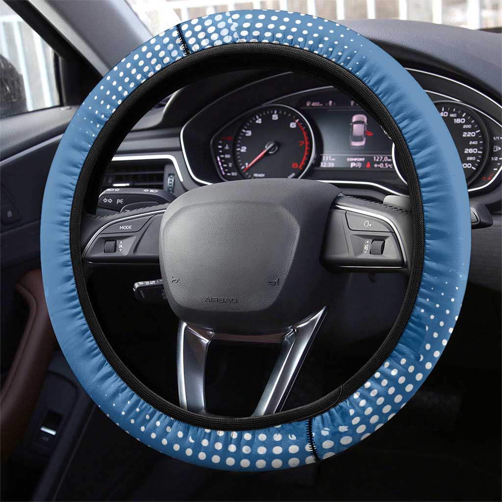 Power Chainsaw Man in Street Chic Steering Wheel Cover Bold Blue Anime Aesthetic with Power