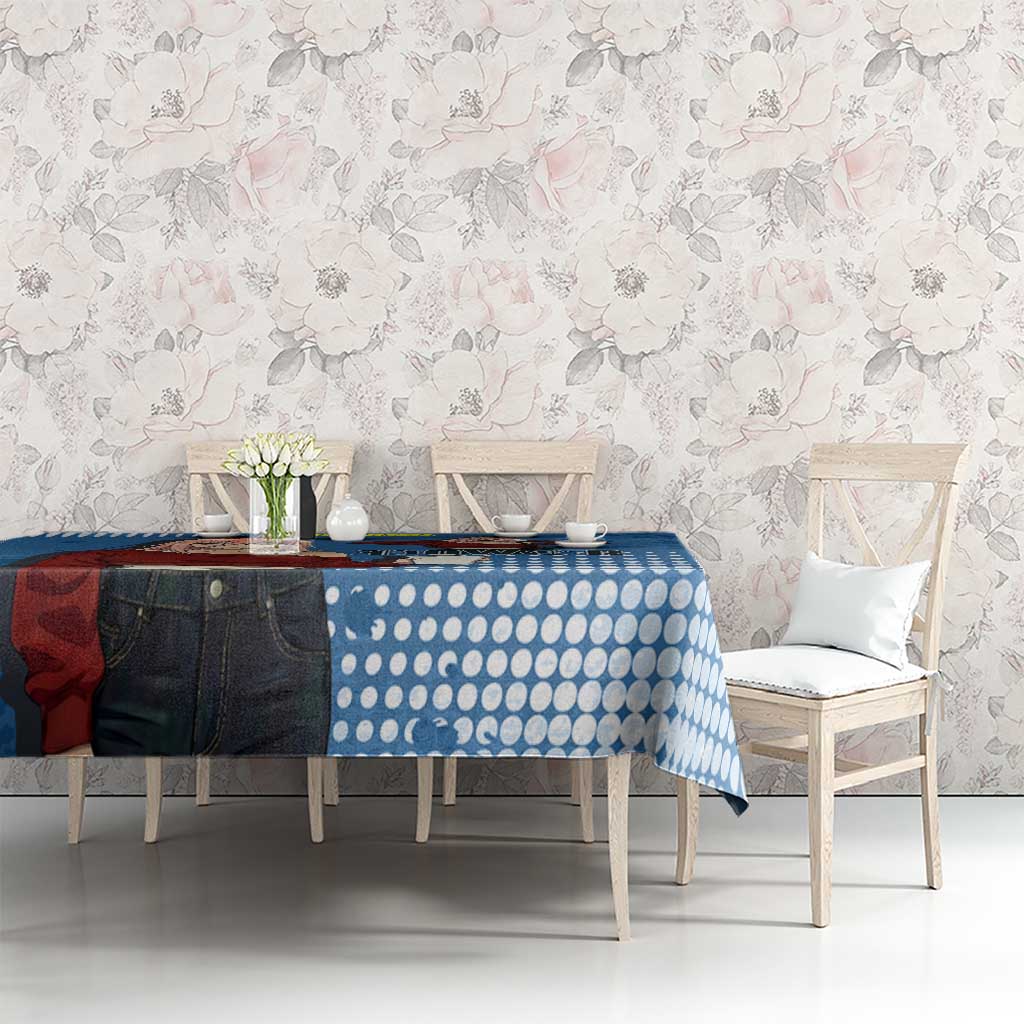 Power Chainsaw Man in Street Chic Tablecloth Bold Blue Anime Aesthetic with Power