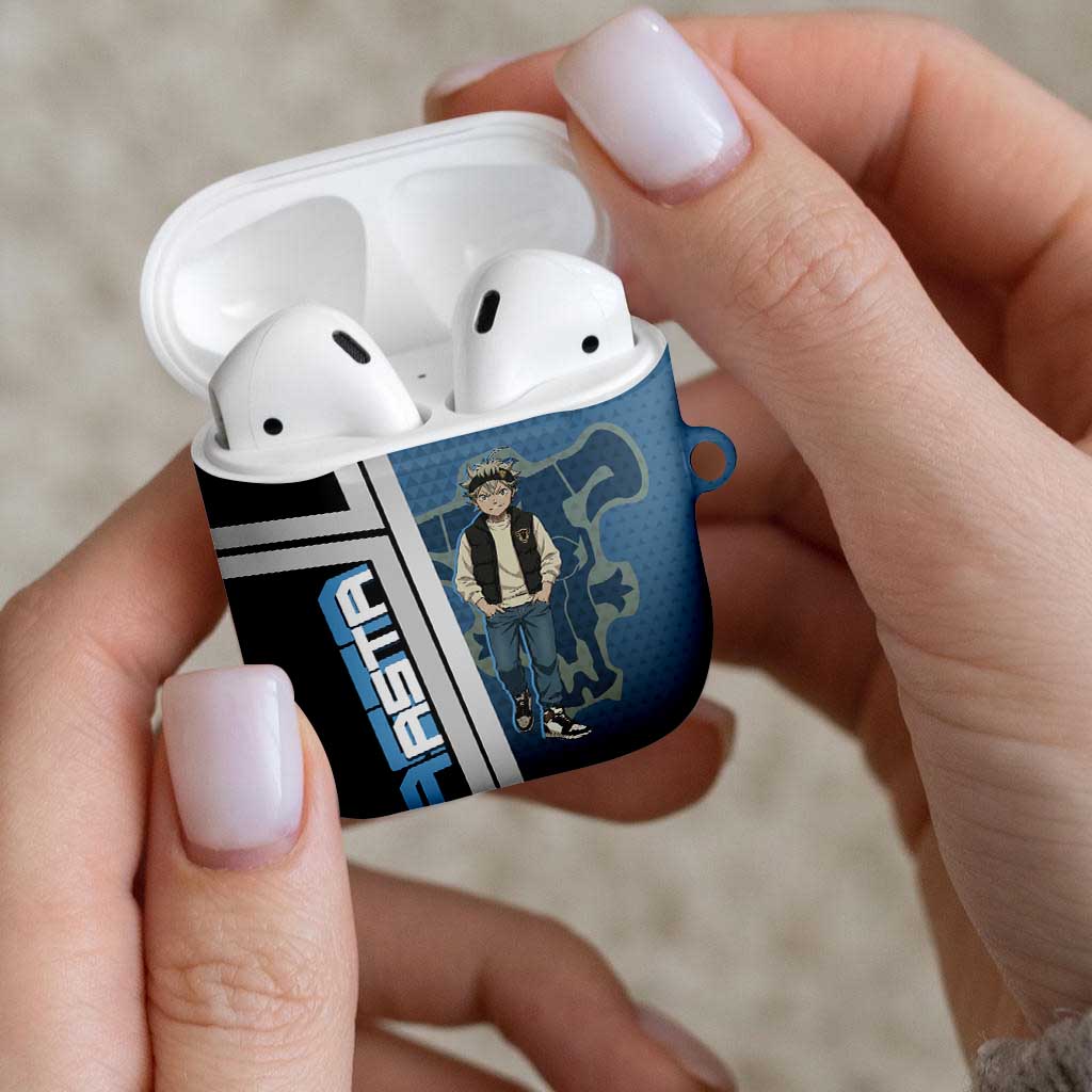 Asta from Black Clover in Modern Streetwear AirPods Case Black Clover Anime Aesthetic - Asta Style