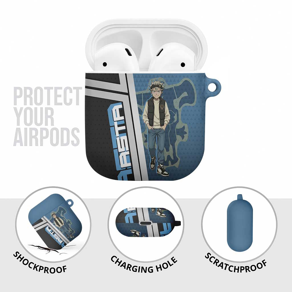 Asta from Black Clover in Modern Streetwear AirPods Case Black Clover Anime Aesthetic - Asta Style