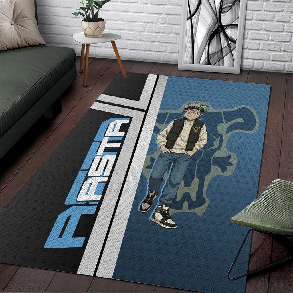 Asta from Black Clover in Modern Streetwear Area Rug Black Clover Anime Aesthetic - Asta Style