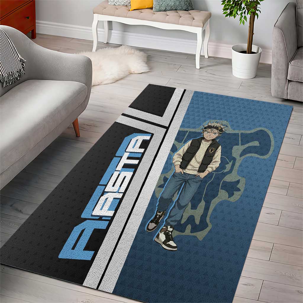 Asta from Black Clover in Modern Streetwear Area Rug Black Clover Anime Aesthetic - Asta Style