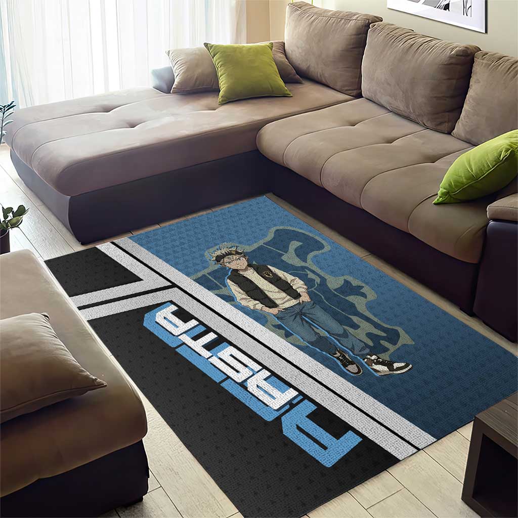 Asta from Black Clover in Modern Streetwear Area Rug Black Clover Anime Aesthetic - Asta Style