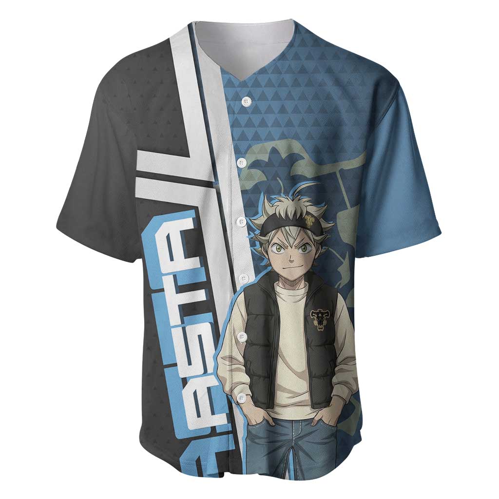 Asta from Black Clover in Modern Streetwear Baseball Jersey Black Clover Anime Aesthetic - Asta Style