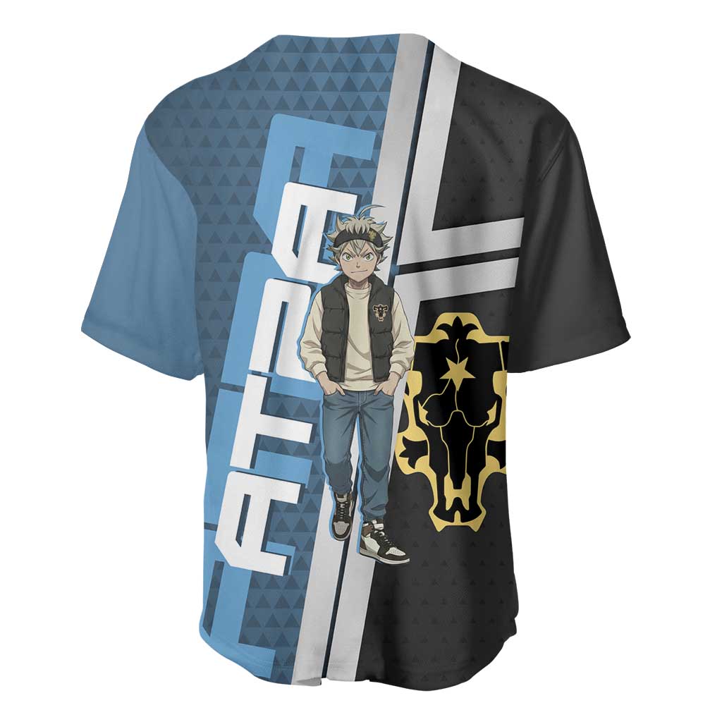 Asta from Black Clover in Modern Streetwear Baseball Jersey Black Clover Anime Aesthetic - Asta Style