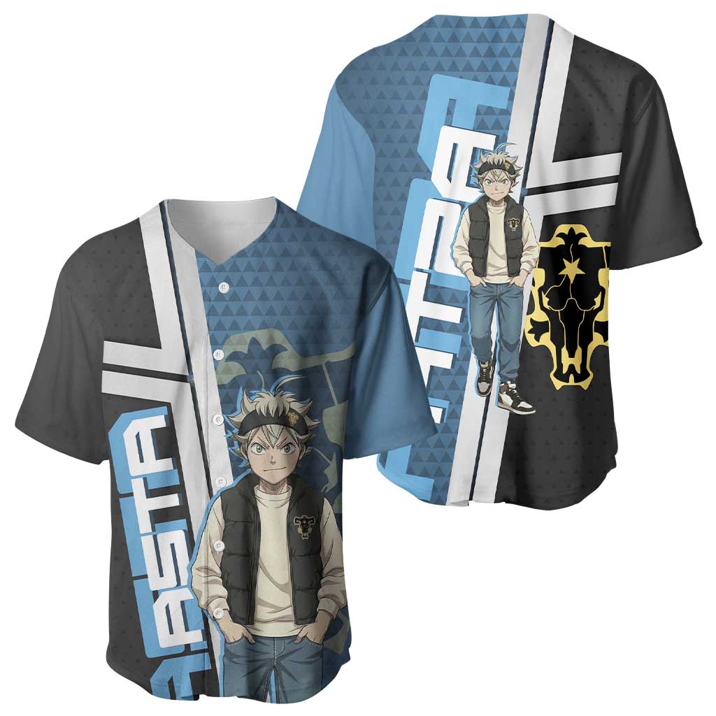 Asta from Black Clover in Modern Streetwear Baseball Jersey Black Clover Anime Aesthetic - Asta Style