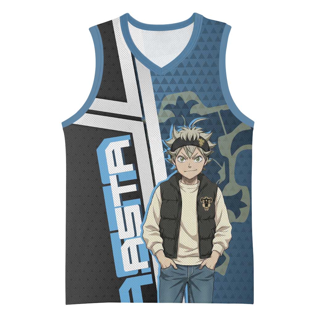 Asta from Black Clover in Modern Streetwear Basketball Jersey Black Clover Anime Aesthetic - Asta Style