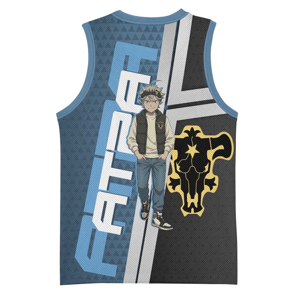 Asta from Black Clover in Modern Streetwear Basketball Jersey Black Clover Anime Aesthetic - Asta Style